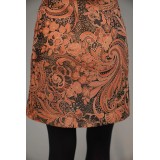 Baroque Floral Print Mini Skirt Warm Retro Statement