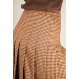 Vintage Checked Pleated Midi Skirt Classic Everyday Piece