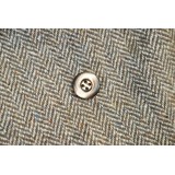 Herringbone Wrap-Front Wool Skirt Classic Tailored Midi